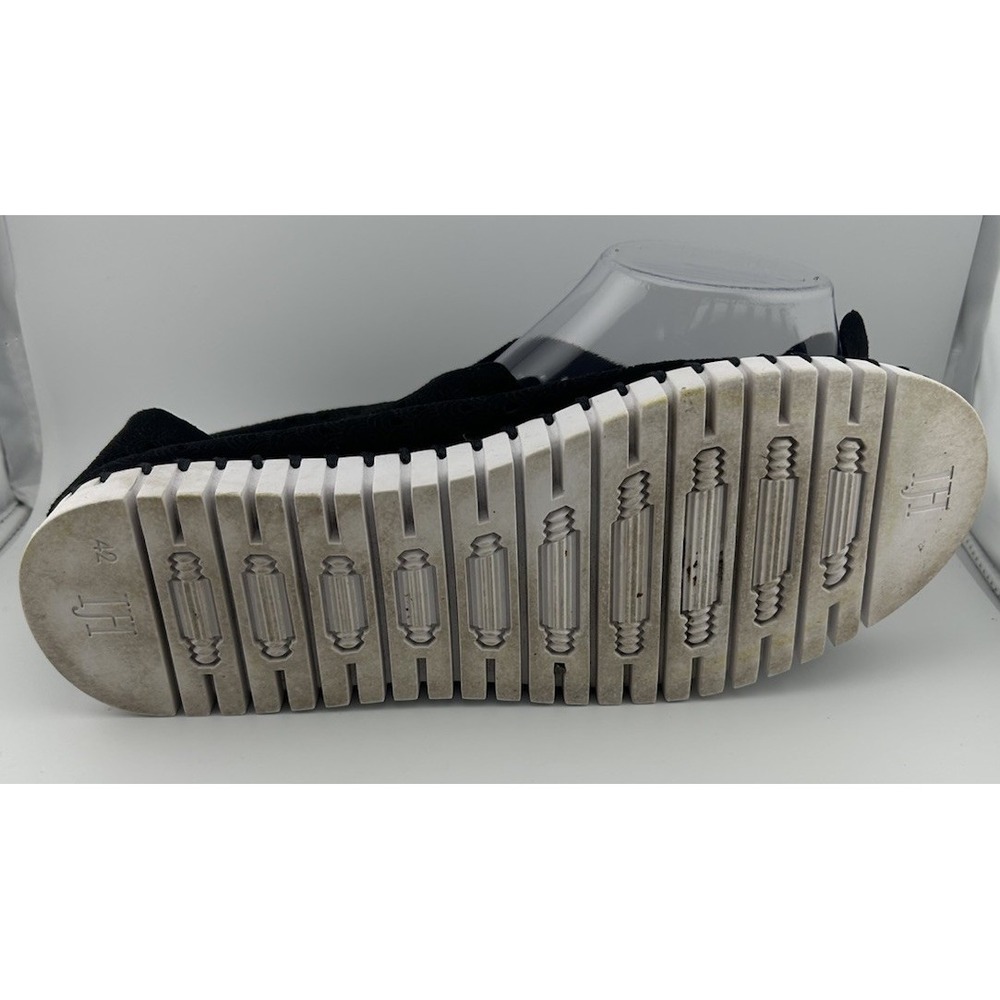 Ilse Jacobsen Black Perforated Slip-On Flats with White Trim - Picture 7 of 7